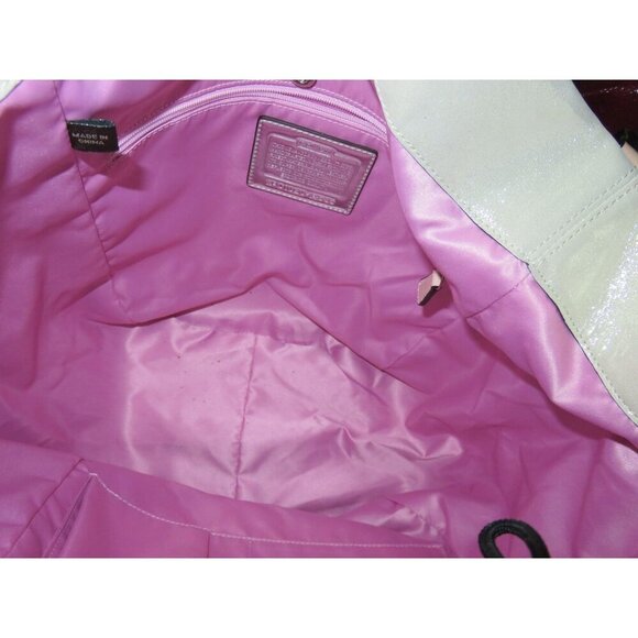 Coach 2010 Limited Edition Poppy Sparkle Bella Extra Large Bucket Tote Handbag - Picture 7 of 10